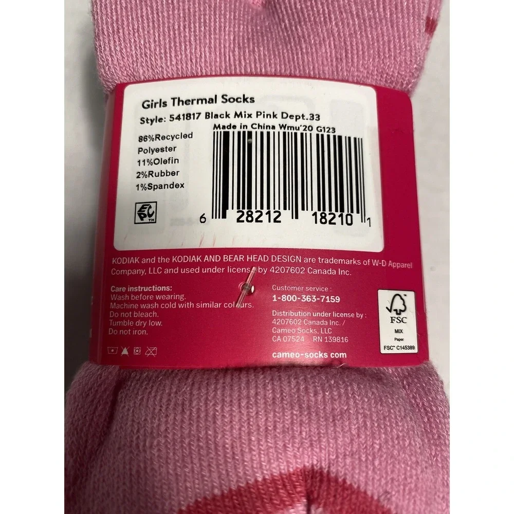 kodiak girls thermal creek socks 2 pairs 1 pack size large 4 -‎ 10
